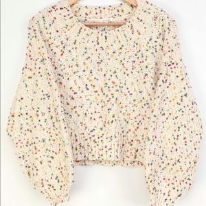 Sweetest Treat Cream Multi Confetti Chenille Knit Sweater
